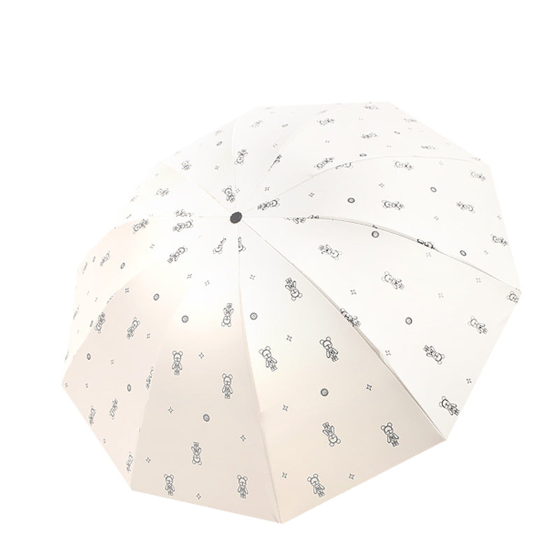 Damen verspielter und farbenfroher Regenschirm Karnz
