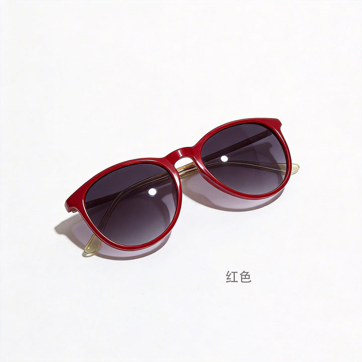 Damen modische Cat-Eye Sonnenbrille mit hochwertigem Kunststoffrahmen und polarisierten Gläsern Karnz