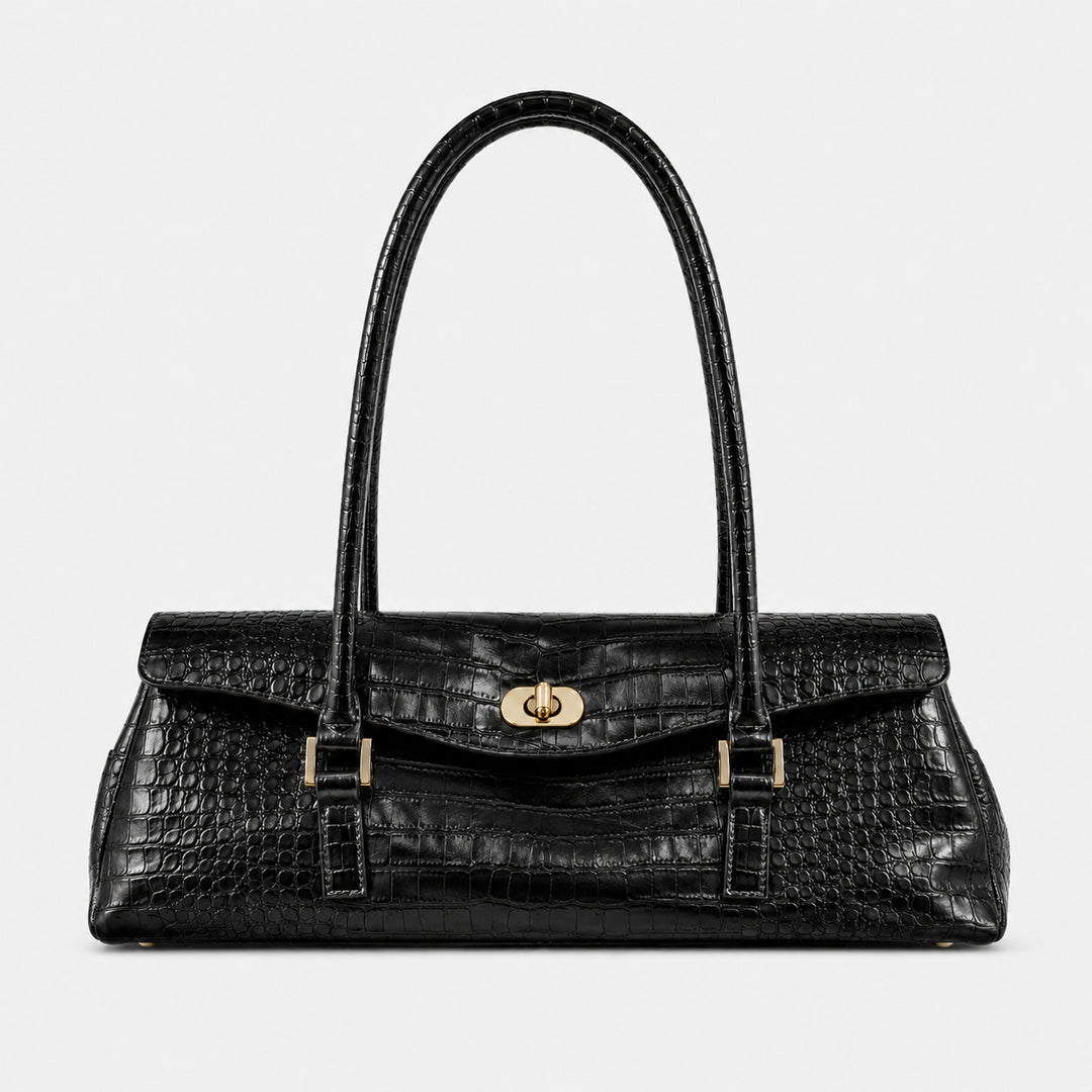 Elegante Krokodil-Optik Handtasche