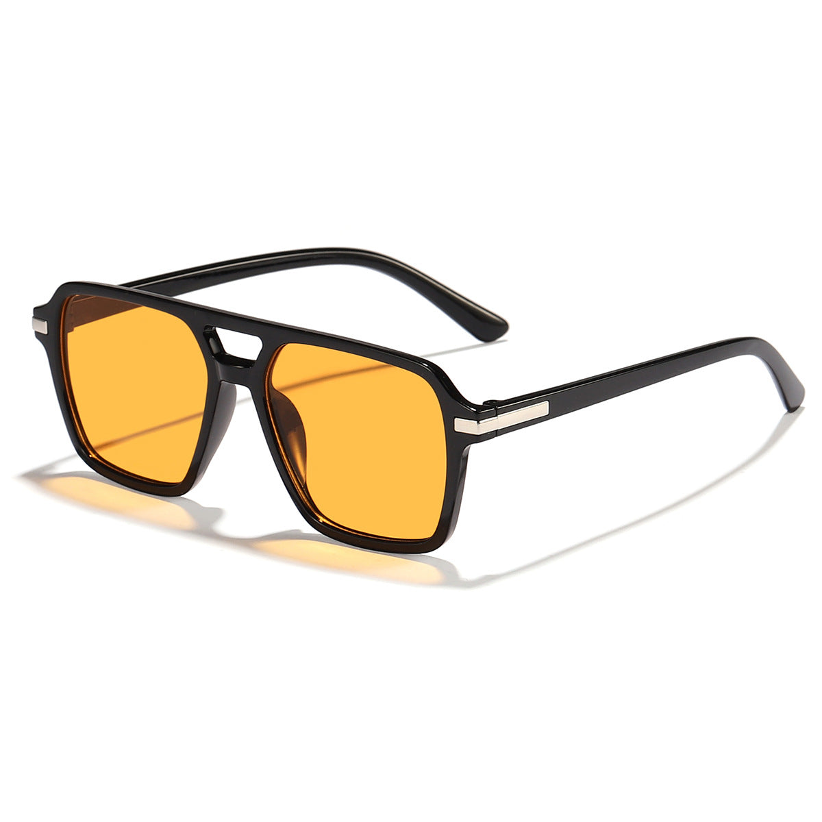 Damen quadratische Sonnenbrille mit elegantem transparentem Rahmen Karnz