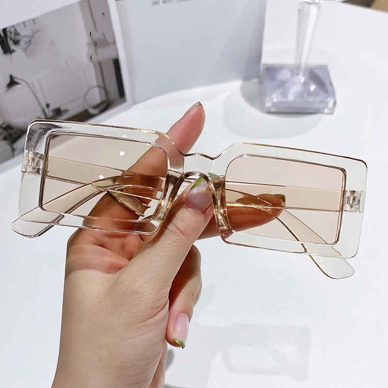 Damen trendige quadratische Sonnenbrille mit polarisierenden Gläsern Karnz