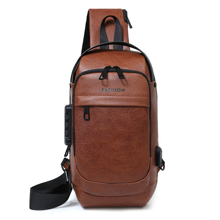 Vielseitige Leder Crossbody Sling Bag Karnz