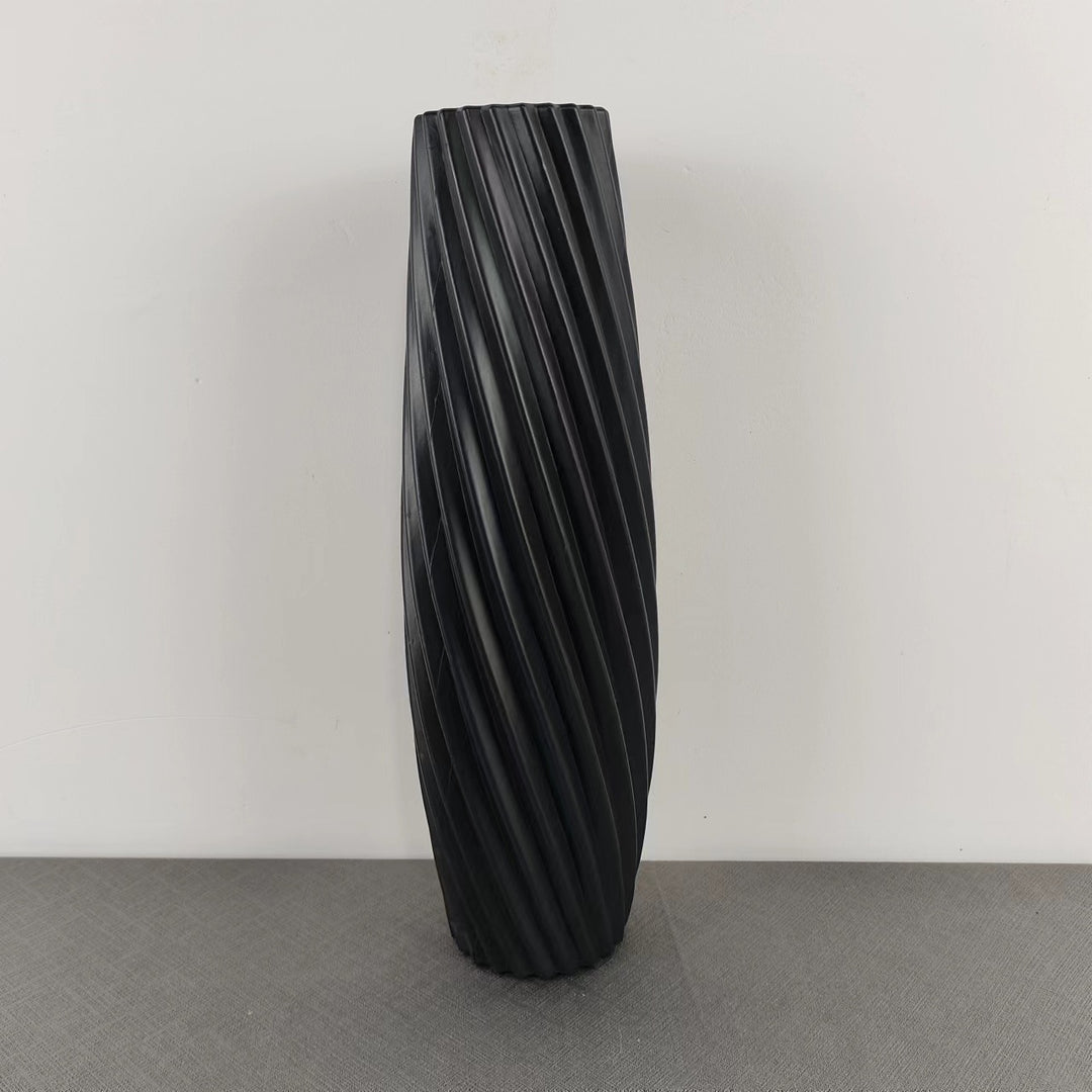 Textured Spiral Decorative Vase Karnz