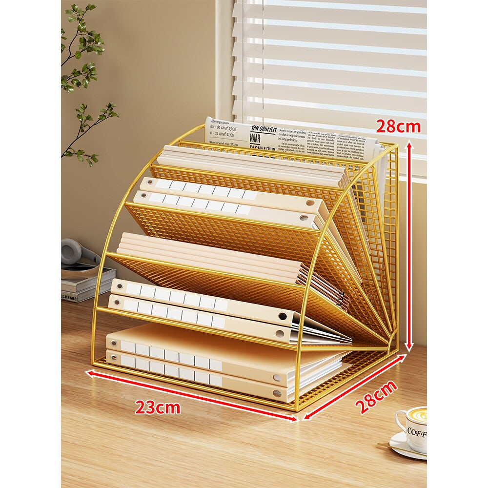 Multi-Tier Winkel Metallnetz Desktop Datei- und Ordnerorganisator