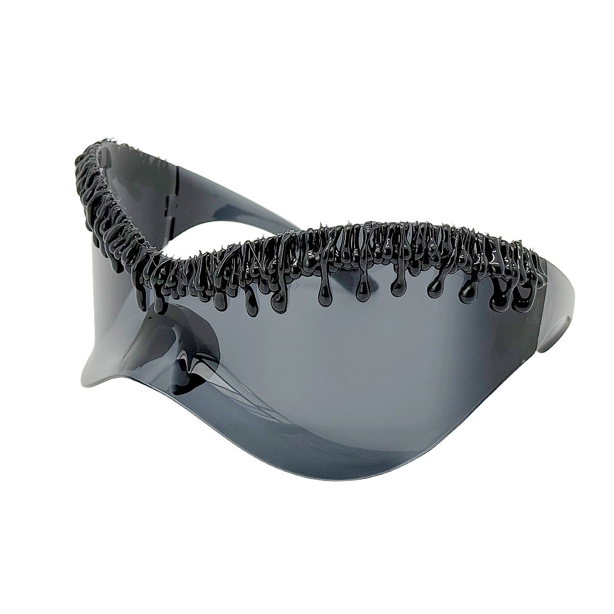 Damen futuristische Schutzbrille mit einzigartigem Wellenrahmen Karnz