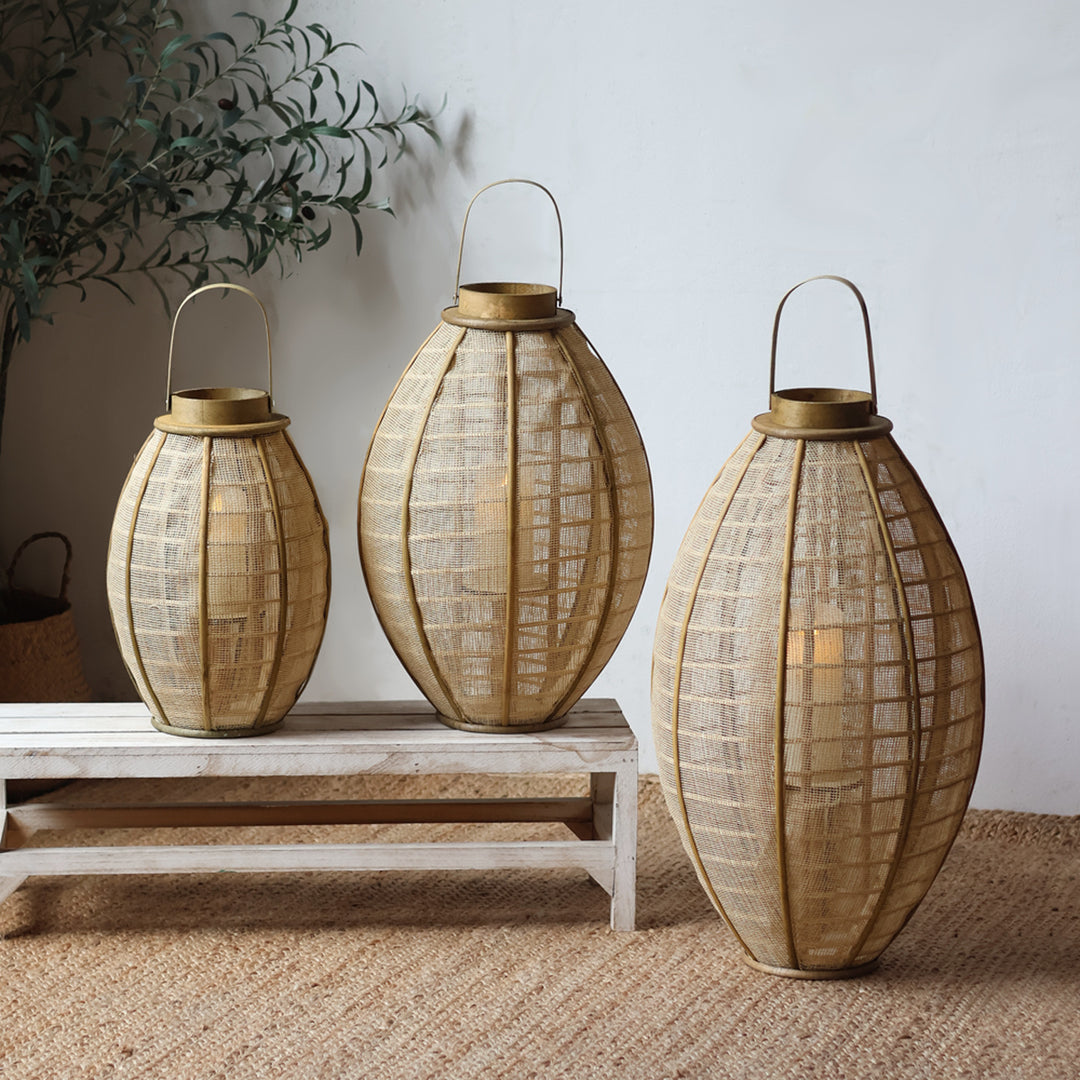 Handgefertigte Laterne aus Naturmaterialien Karnz