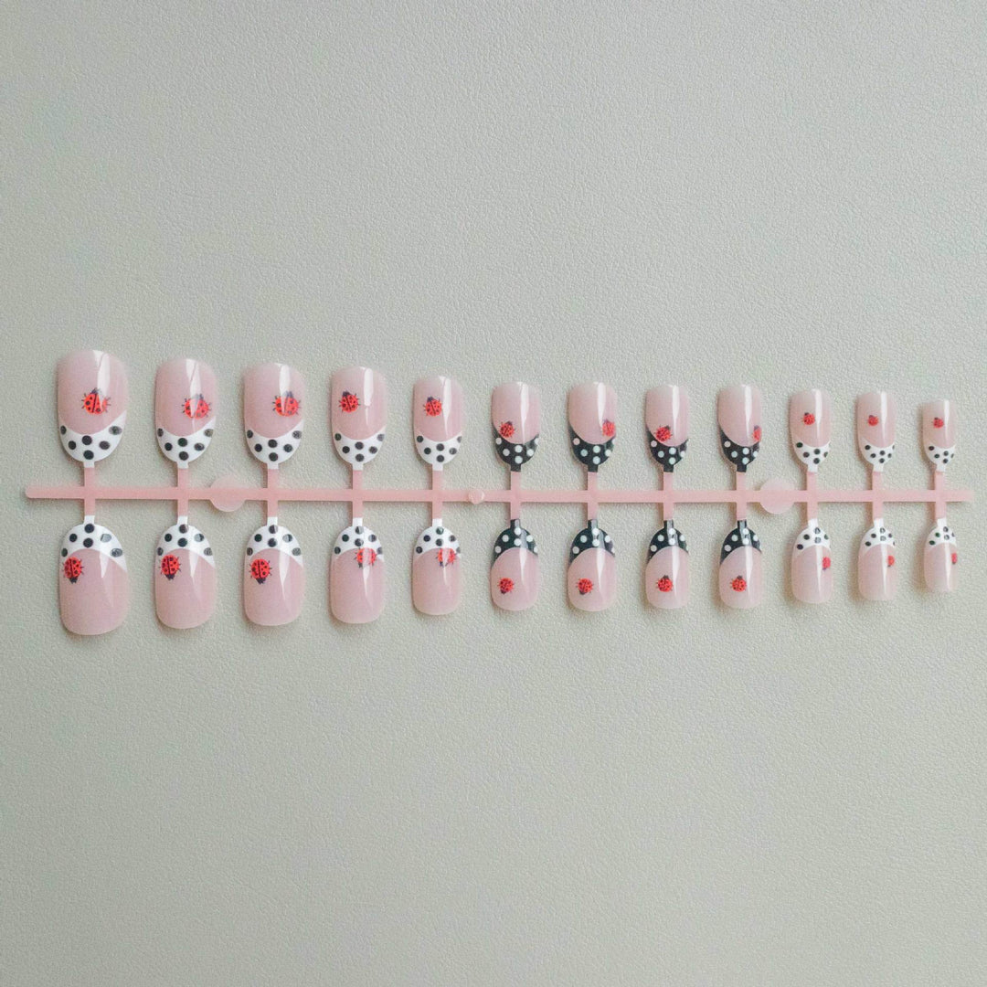 Kreatives Marienkäfer-Akzent-Nagelkunst-Set