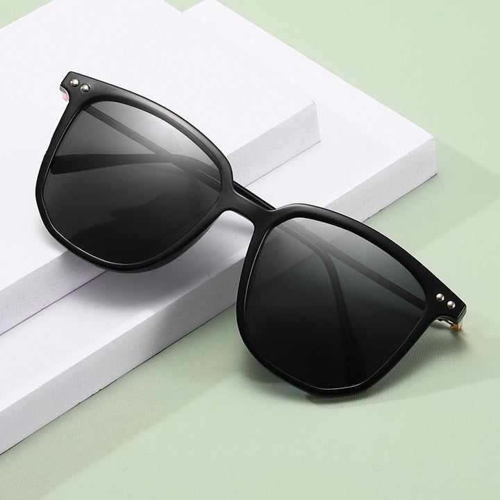 Damen modische Oversized-Sonnenbrille mit robustem Rahmen und UV-Schutz Karnz