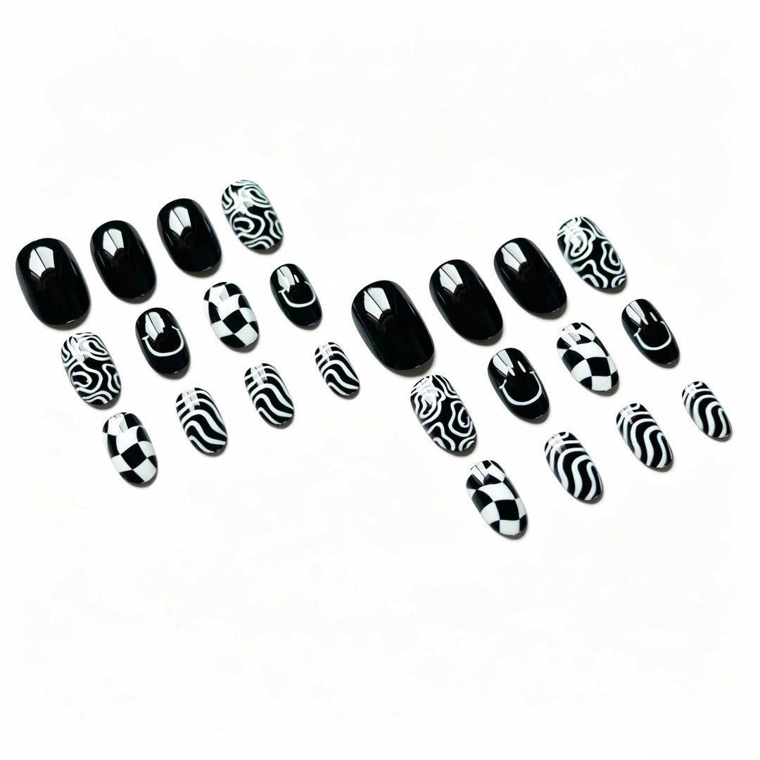 Kreatives Abstraktes Nageldesign-Set