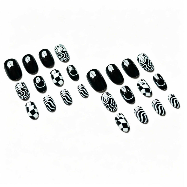 Kreatives Abstraktes Nageldesign-Set