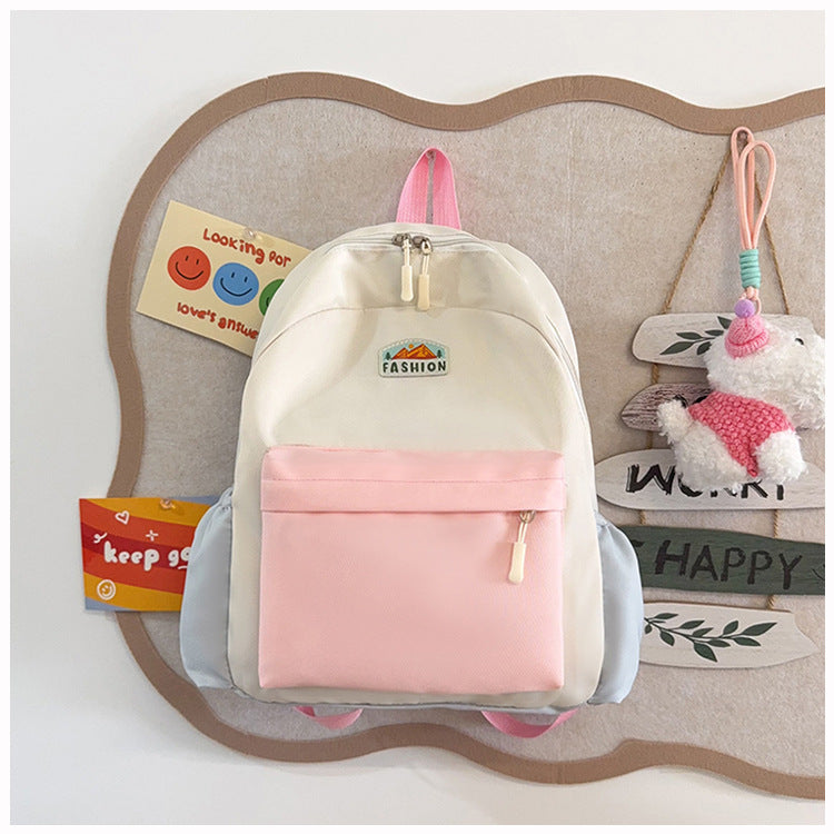 Trendy Farbenblockierender Rucksack