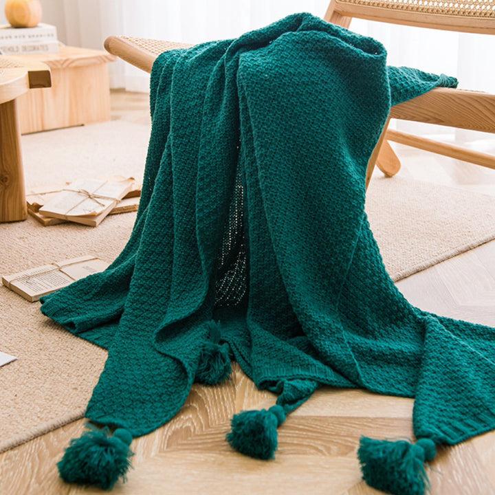Gemütliche Strickdecke