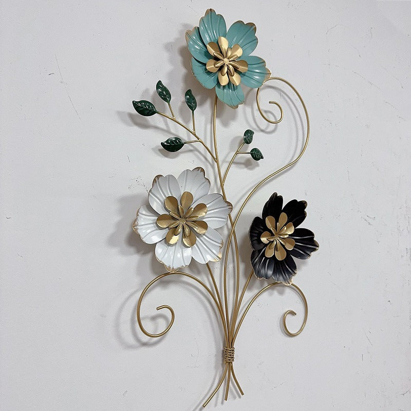 3D Blumen Metall Wandkunst Karnz