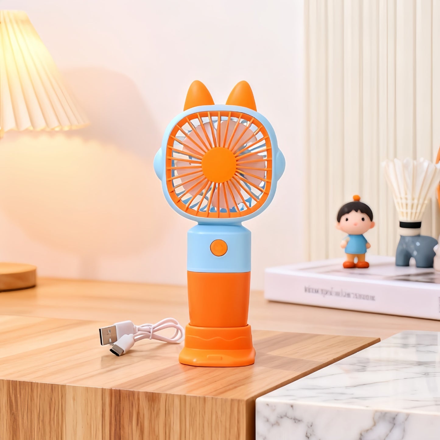 Damen Tragbarer Handventilator mit niedlichem Hasenmotiv Karnz