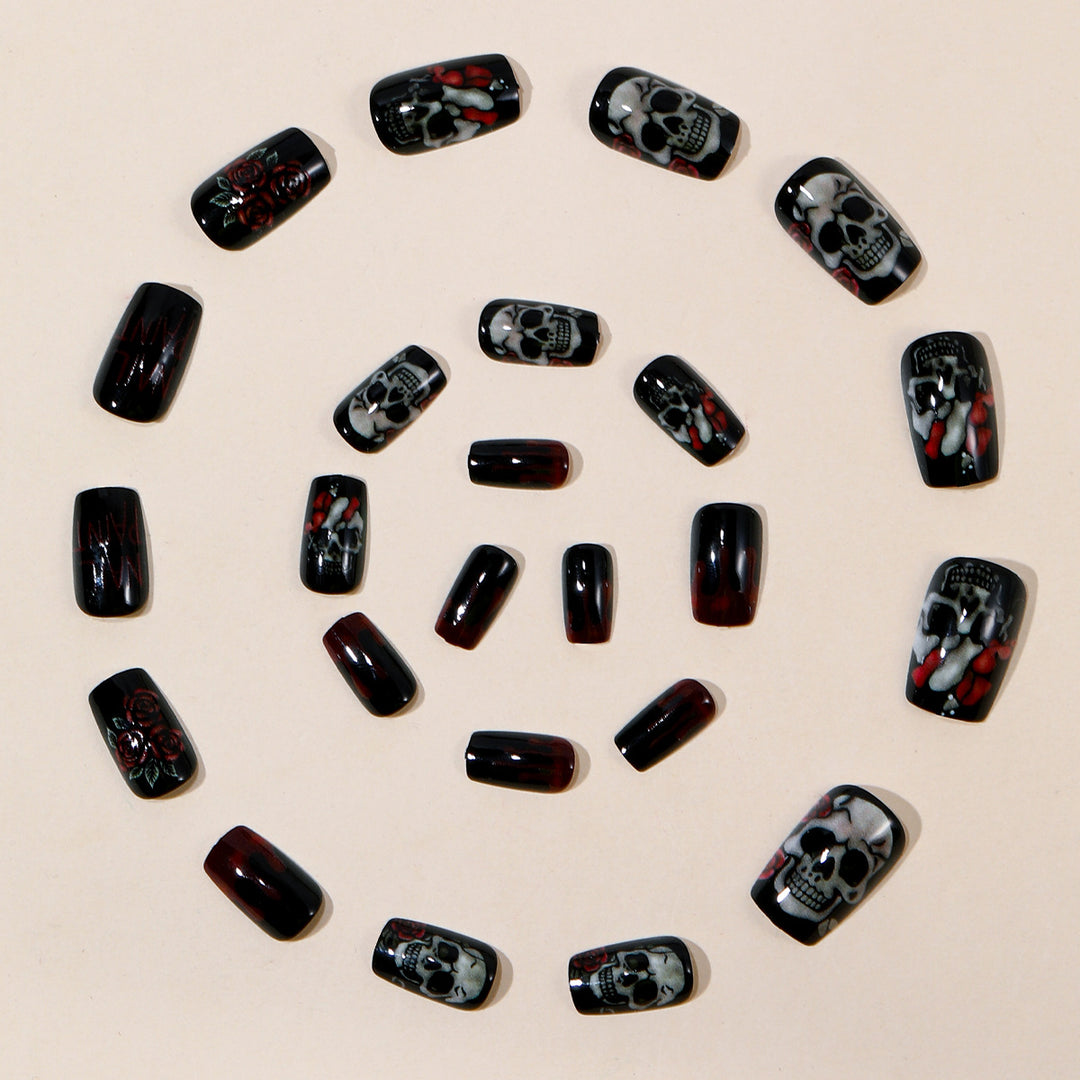 Künstlerische Gothische Nagelkunst Verlängerungen Karnz