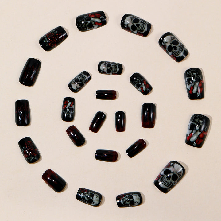 Künstlerische Gothische Nagelkunst Verlängerungen Karnz
