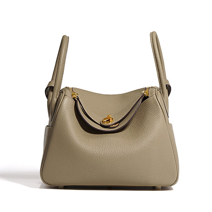 Strukturierte Lederhandtasche Karnz