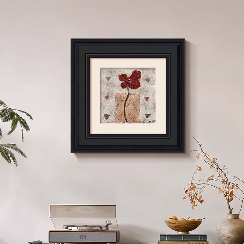Gerahmtes florales Kunstwerk