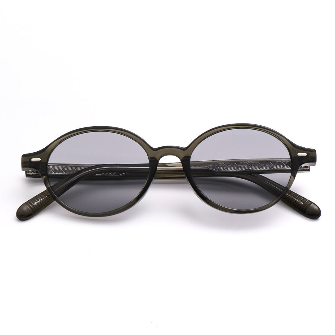 Damen modische Sonnenbrille im ovalen Design mit stylischen Akzenten Karnz