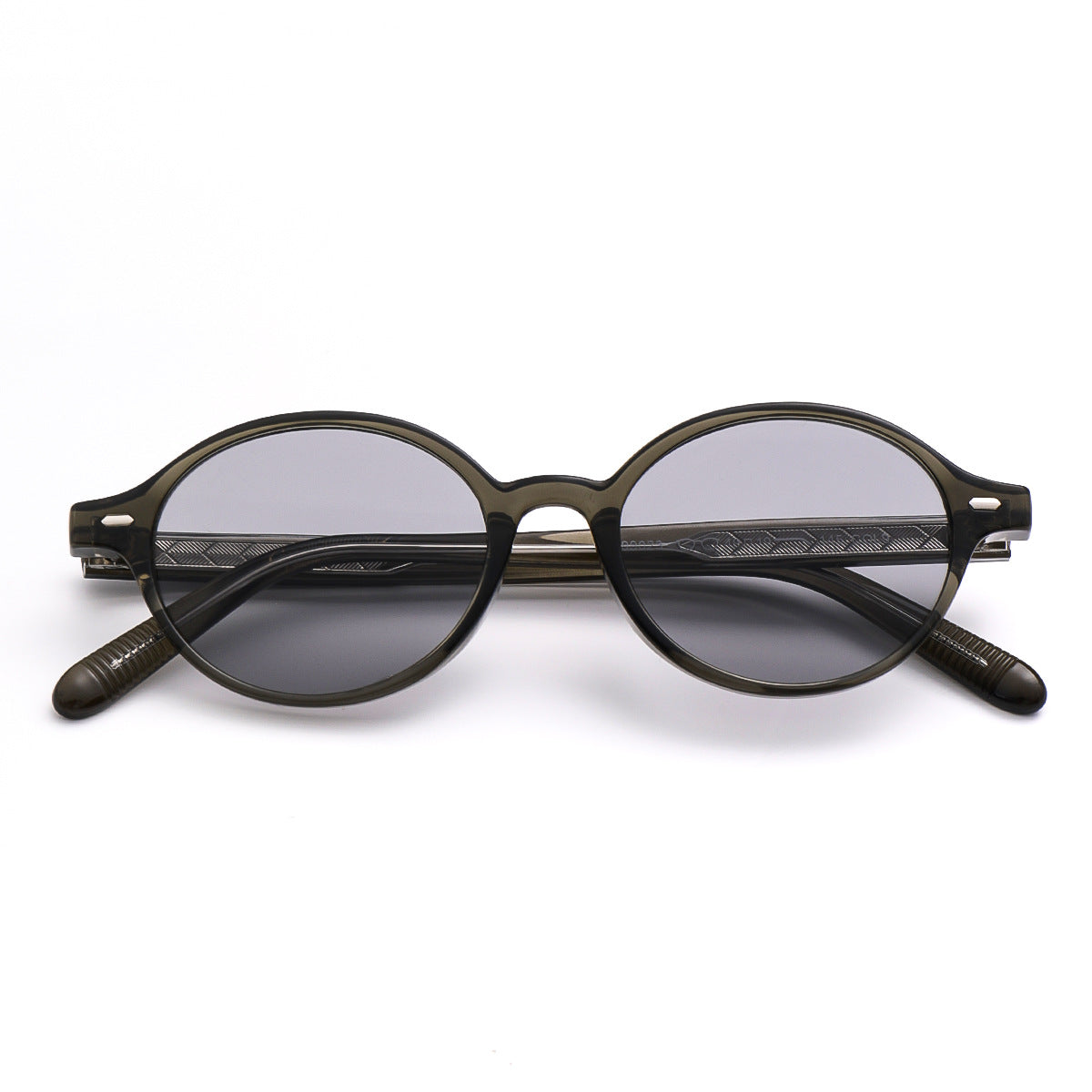 Damen modische Sonnenbrille im ovalen Design mit stylischen Akzenten Karnz
