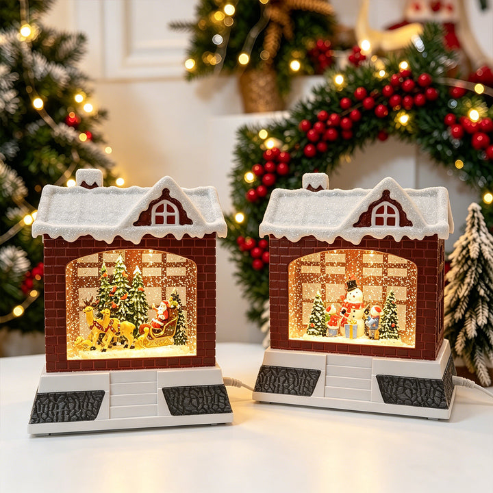 Dekorative Weihnachtslaterne mit Lichtern Karnz