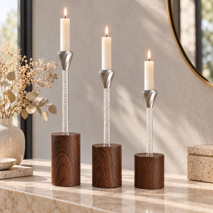 Dekoratives Glas und Holz
