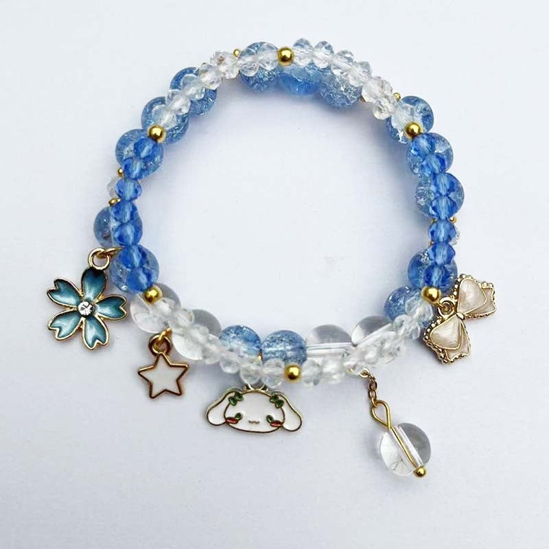 Elegantes Armband mit Tier- und Glitzeranhängern Karnz