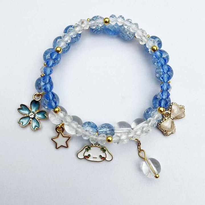 Elegantes Armband mit Tier- und Glitzeranhängern Karnz