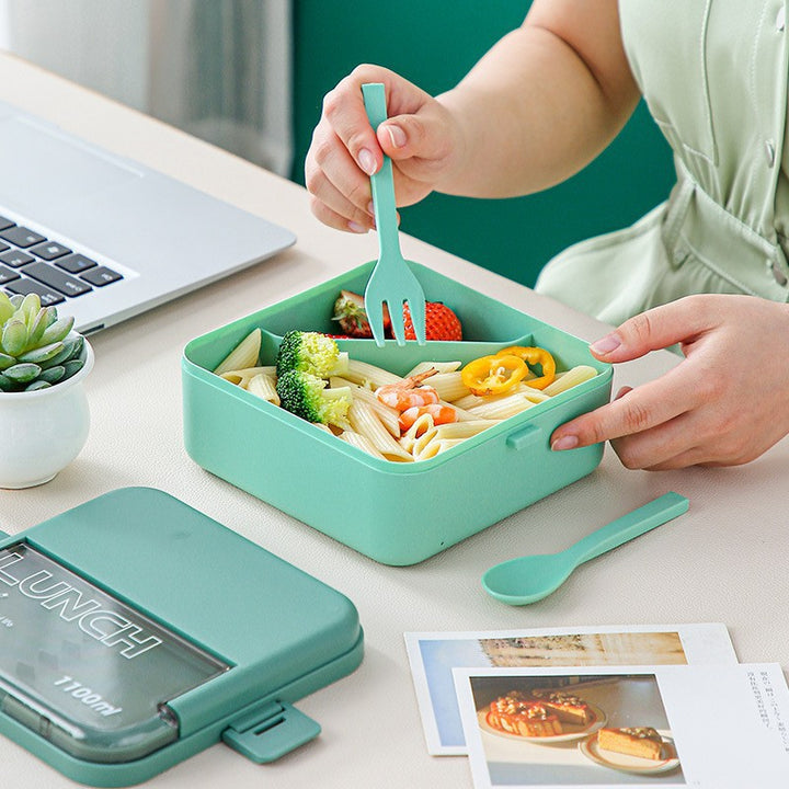 Tragbare Lunchbox mit Besteck