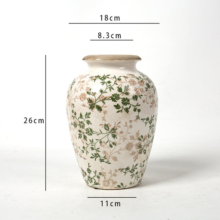 Elegante florale Keramikkaraffe Karnz