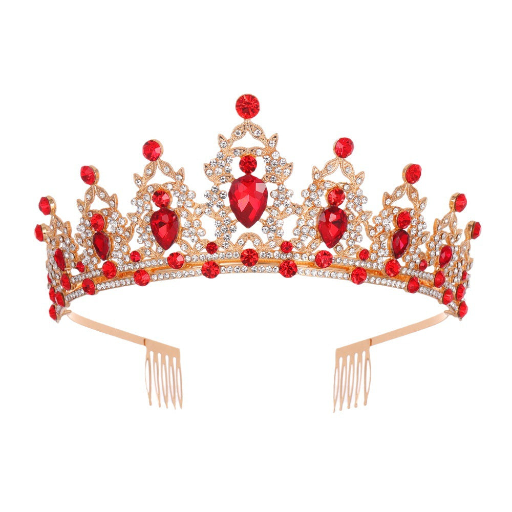 Damen Schwarz verzierte Tiara mit edlem Design Karnz