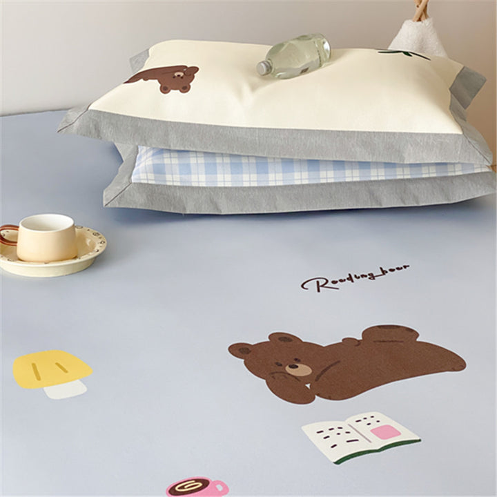 Spannbettlaken-Set mit Kissenbezügen
