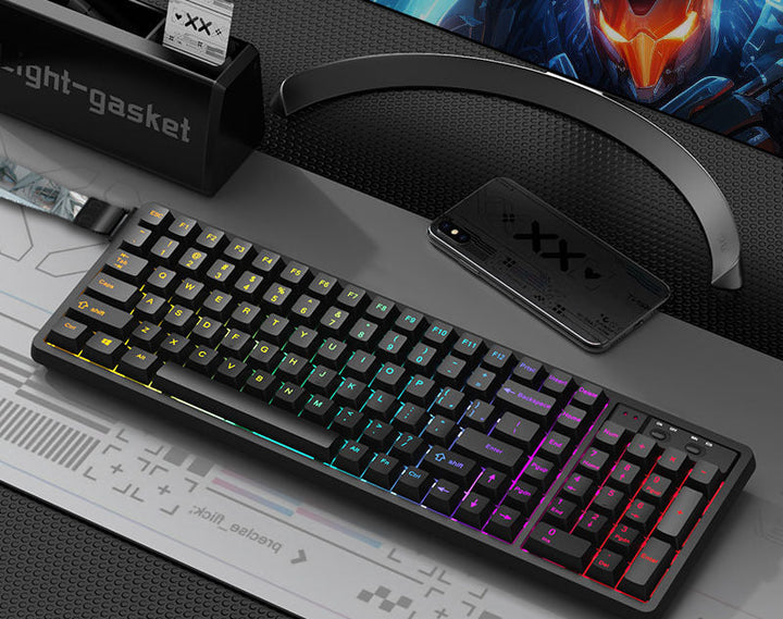 Anpassbare RGB Gaming-Tastatur mit künstlerischen Tastenabdeckungen Karnz