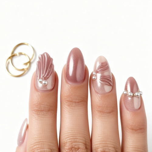 Elegantes Detailliertes Press-On-Nagelset mit Stilvollen Akzenten Karnz