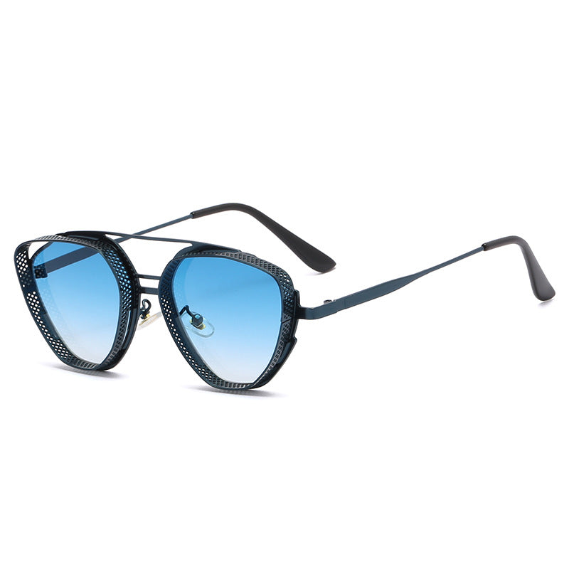 Damen extravagante Sonnenbrille im modernen Polygon-Design Karnz