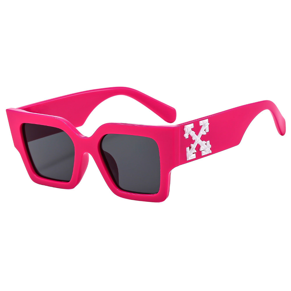 Damen Designer-Sonnenbrille mit auffälligem geometrischen Rahmen Karnz