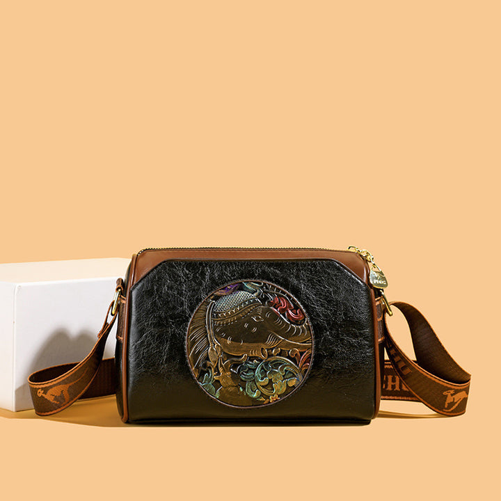 Vintage-inspirierte Leder-Crossbody-Tasche Karnz