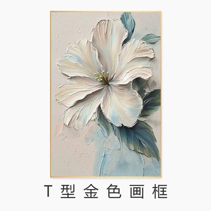 Strukturiertes floral Canvas Wanddekor