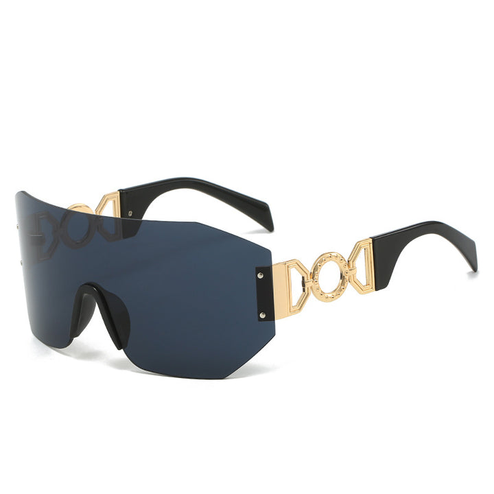 Fashion Statement Breitkrempige Schild Sonnenbrille Karnz