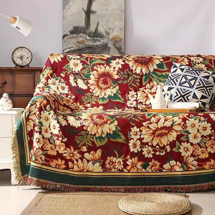 Elegante florale Wandteppichdecke