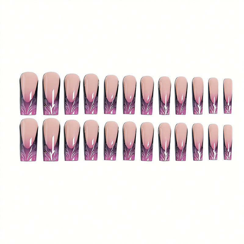 Kunstnagelset mit elegantem 3D Blattdesign Karnz