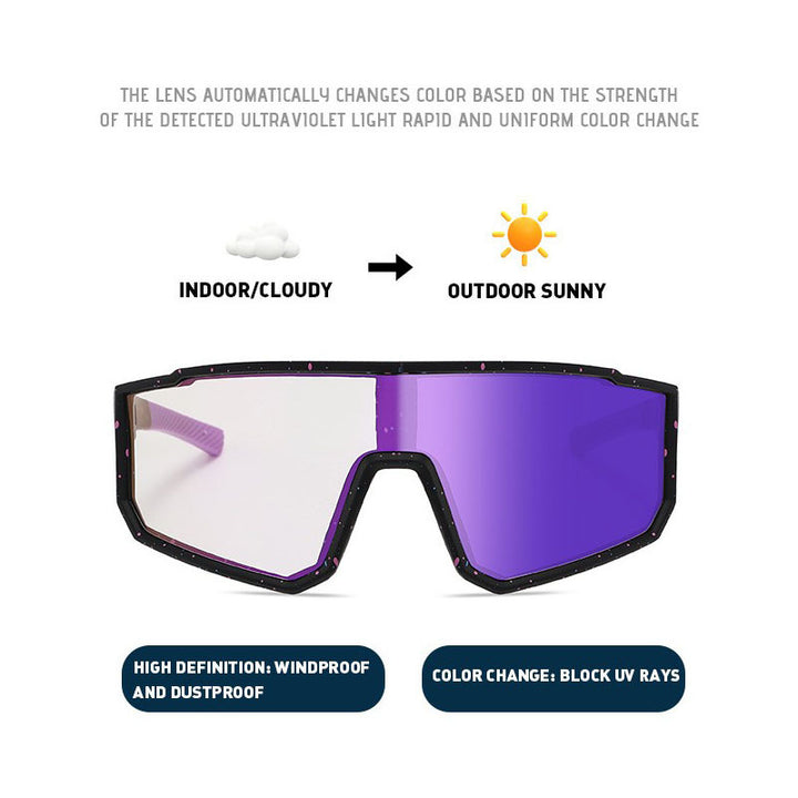 Unisex Sportliche Performance-Sonnenbrille mit intelligentem Lichtwechsel Karnz