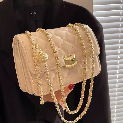 Gepolsterte Kette-Detail Crossbody-Handtasche Karnz