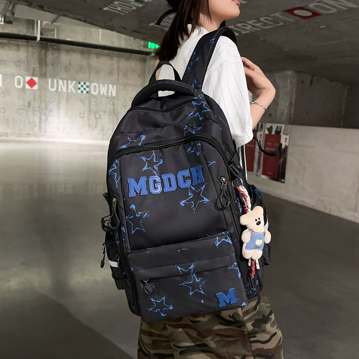 Stern-Print Multi-Fach Rucksack Karnz