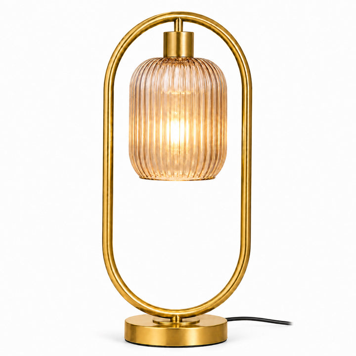 Moderne Glas Rippentischlampe