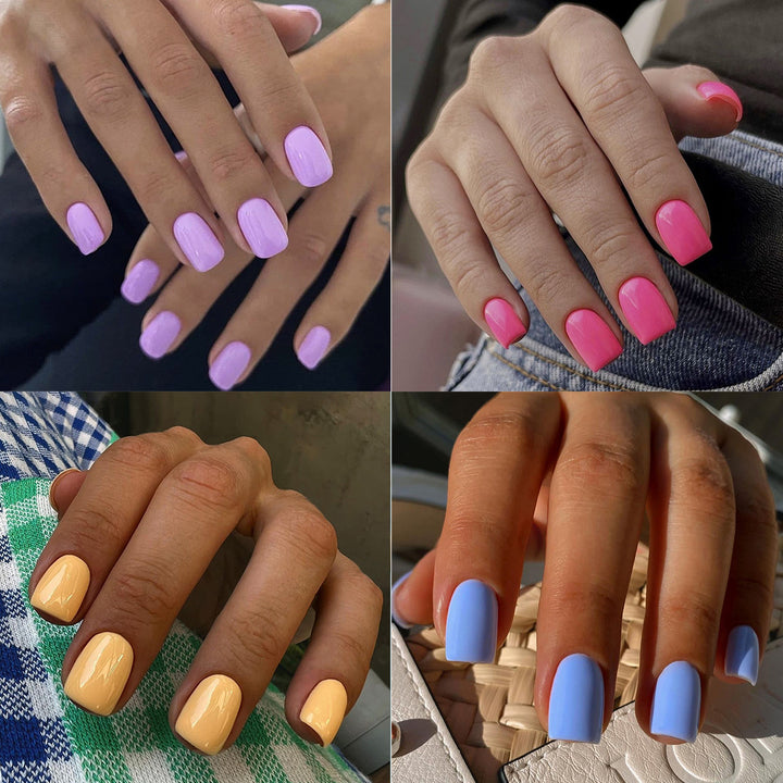 Elegantes glänzendes quadratisches Nagelset Karnz