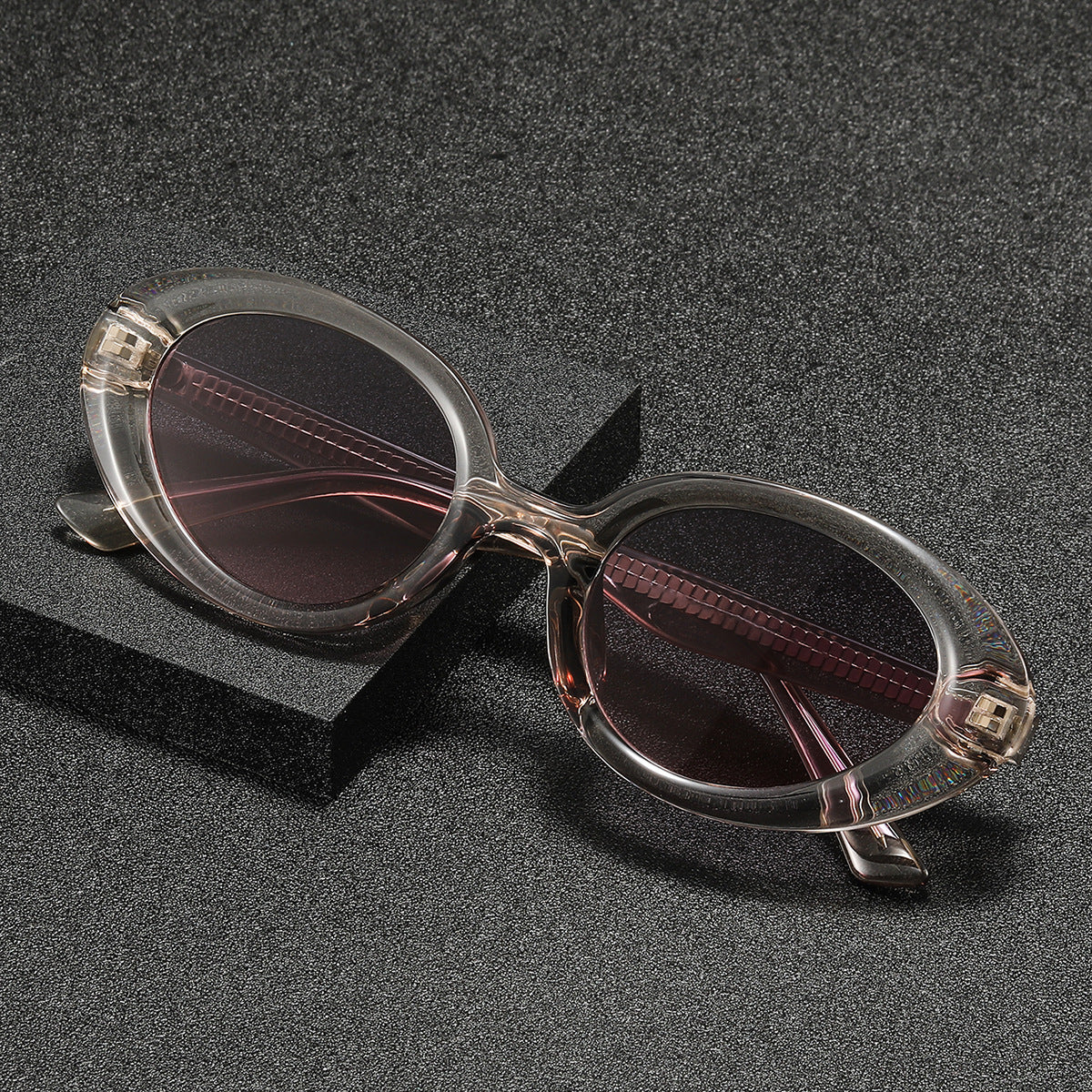 Damen modische Sonnenbrille im eleganten, ovalen Design Karnz