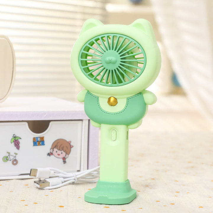 Damen Tragbarer Handheld Ventilator mit liebenswürdigem Katzenmotiv Karnz
