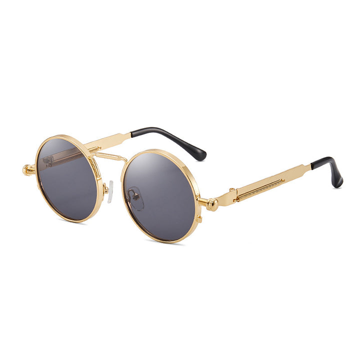 Damen elegante runde Metallbrille Karnz