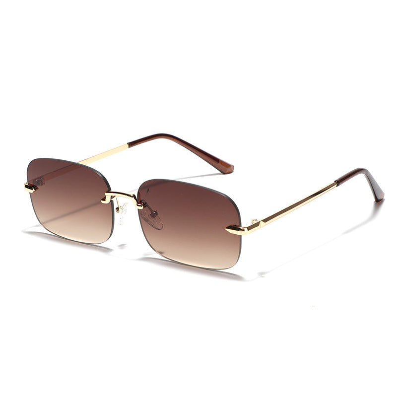 Damen Oversized Sonnenbrille mit filigranem Metallrahmen Karnz